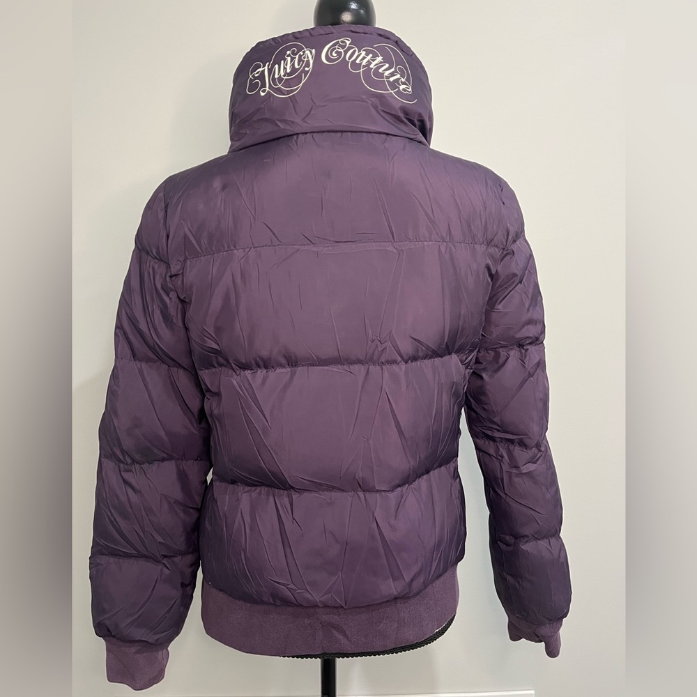 Juicy Couture Y2K Vintage Dark Purple Puffer Trending Jacket